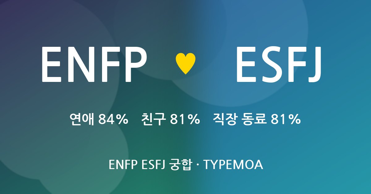 ENFP ESFJ 궁합
