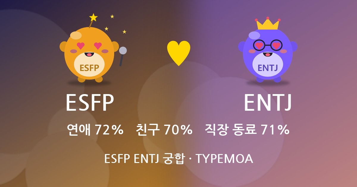 ESFP ENTJ 궁합
