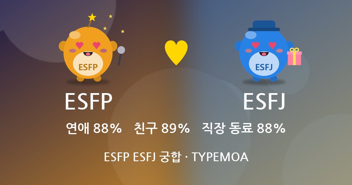 ESFP ESFJ 궁합