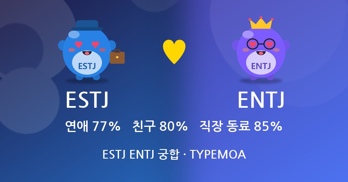 ESTJ ENTJ 궁합