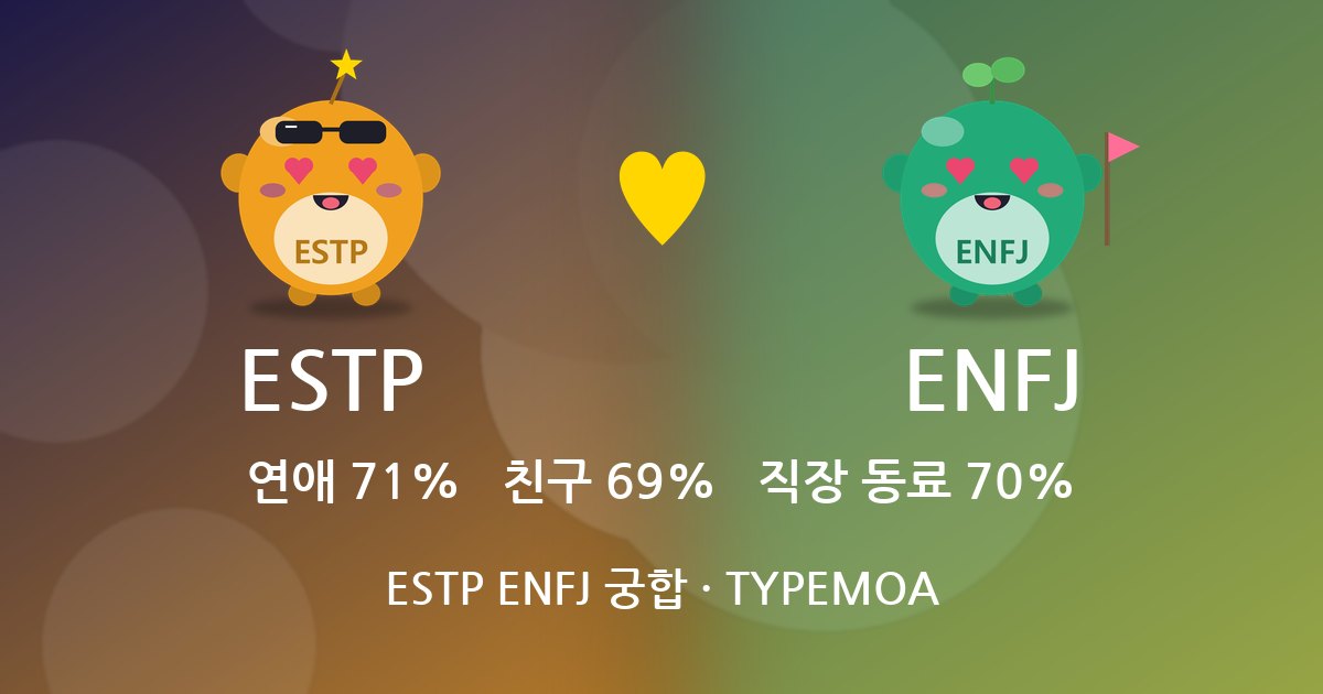 ESTP ENFJ 궁합