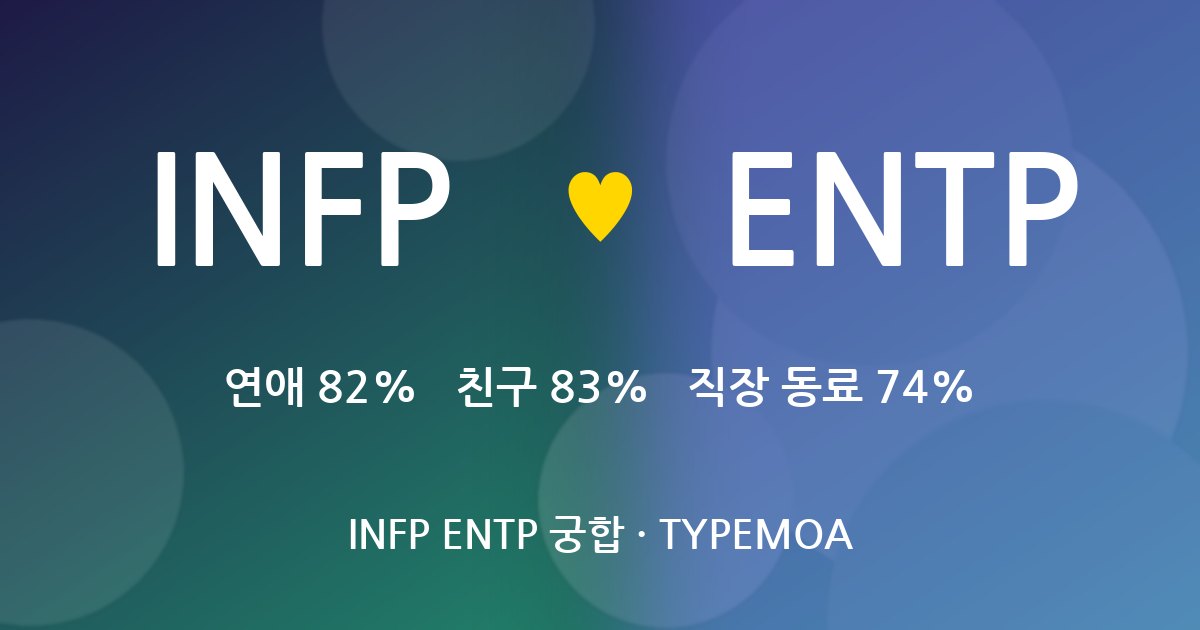 INFP ENTP 궁합