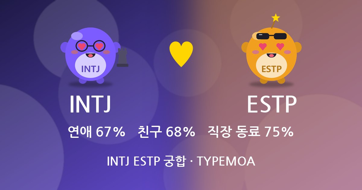 INTJ ESTP 궁합