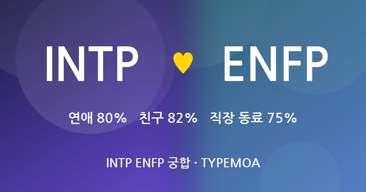 INTP ENFP 궁합
