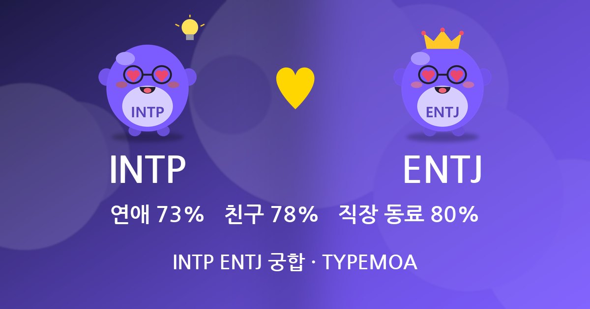 INTP ENTJ 궁합