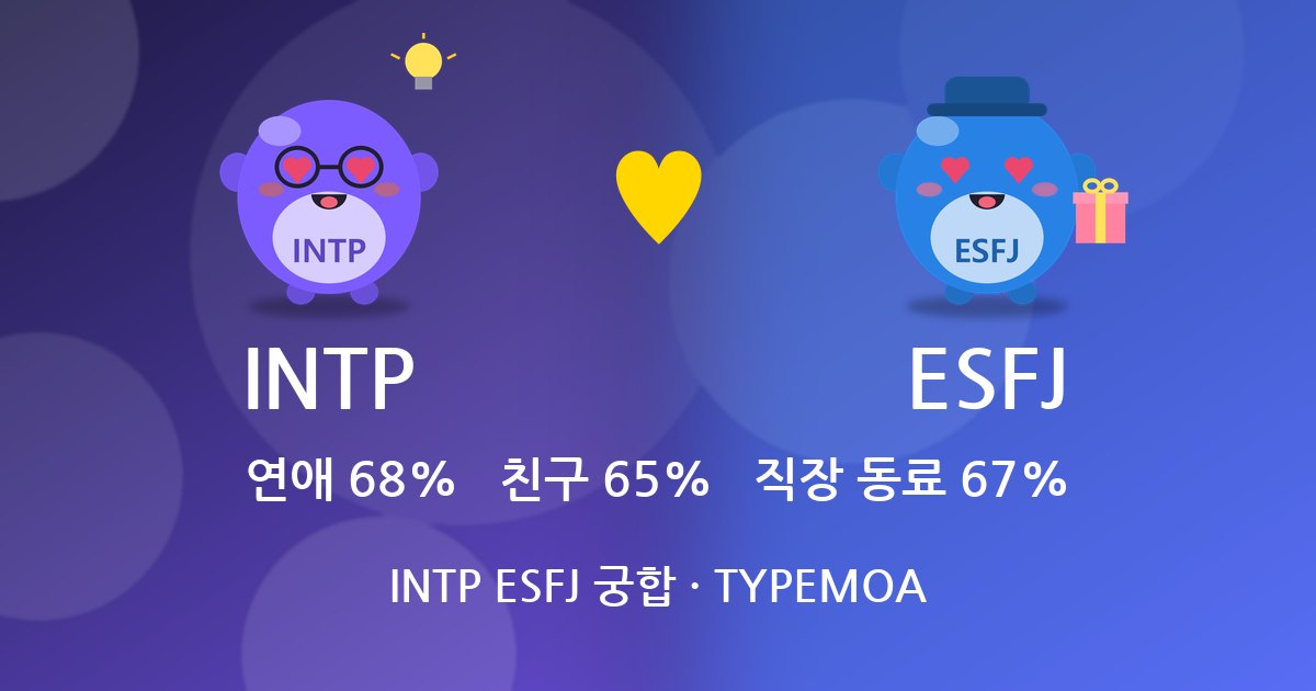INTP ESFJ 궁합
