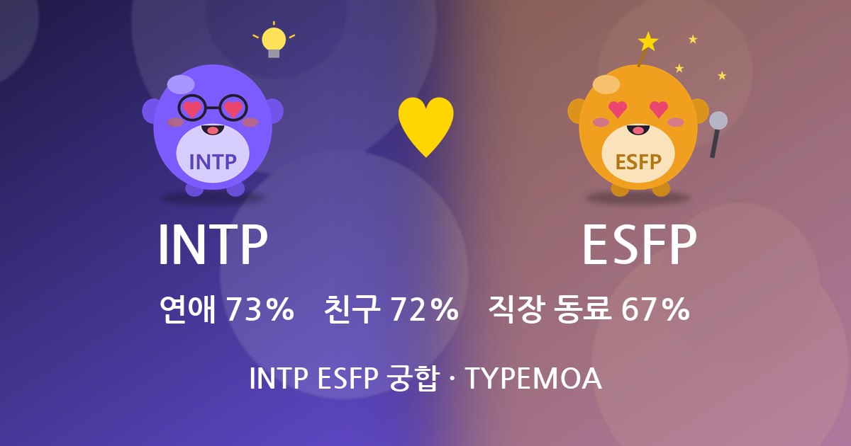 INTP ESFP 궁합