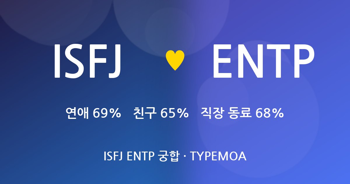ISFJ ENTP 궁합