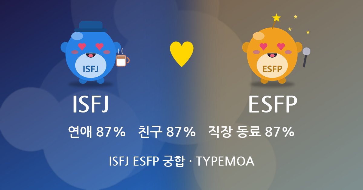 ISFJ ESFP 궁합