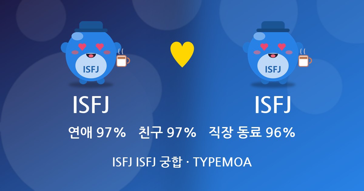ISFJ ISFJ 궁합