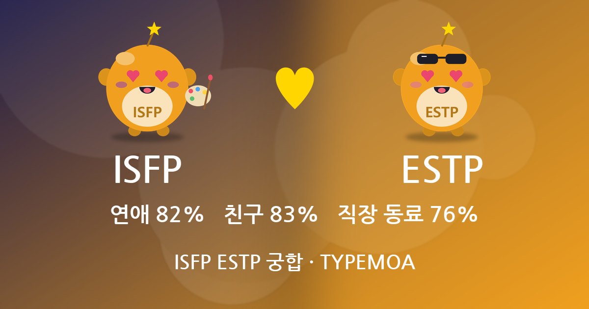 ISFP ESTP 궁합