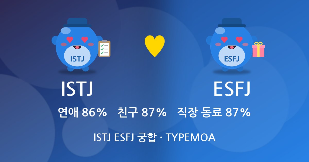 ISTJ ESFJ 궁합