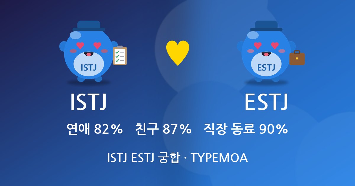 ISTJ ESTJ 궁합