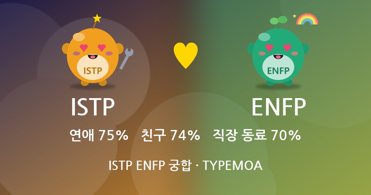 ISTP ENFP 궁합
