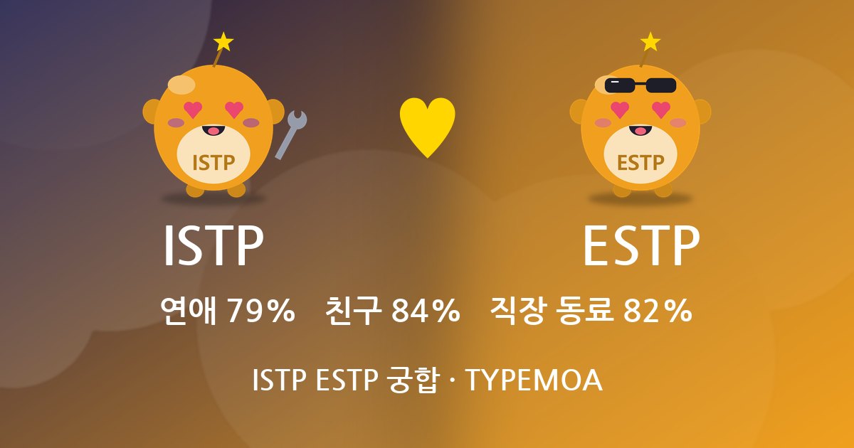 ISTP ESTP 궁합