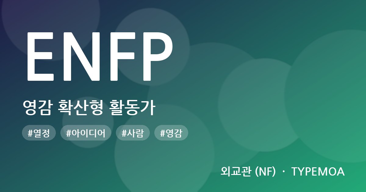ENFP 영감 확산형 활동가